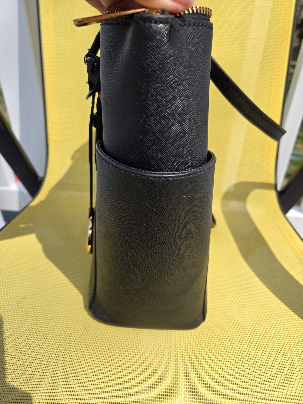 Michael Kors Black Saffiano Leather Tote Bag - Picture 9 of 15